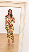 Abito longuette fiori